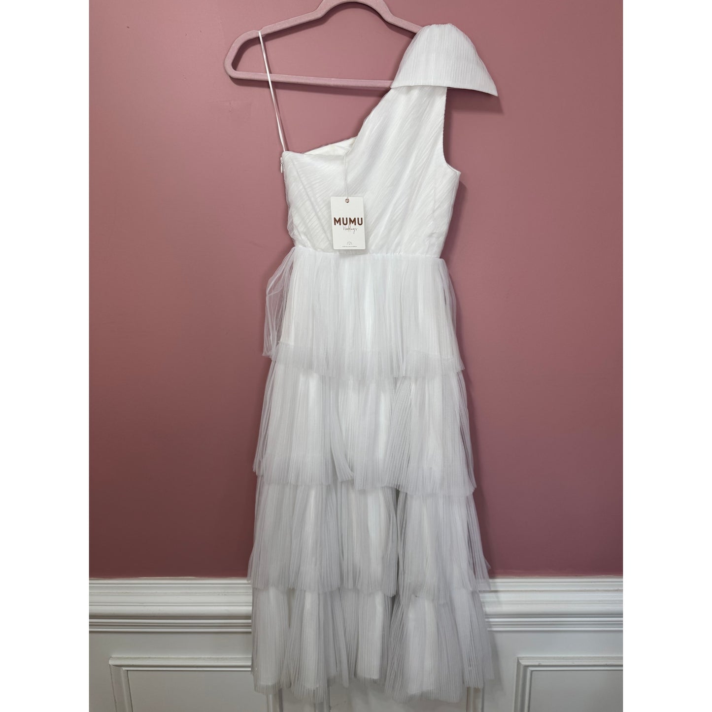 NEW NWT Show Me Your Mumu Cupcake Dress in White Tulle XS