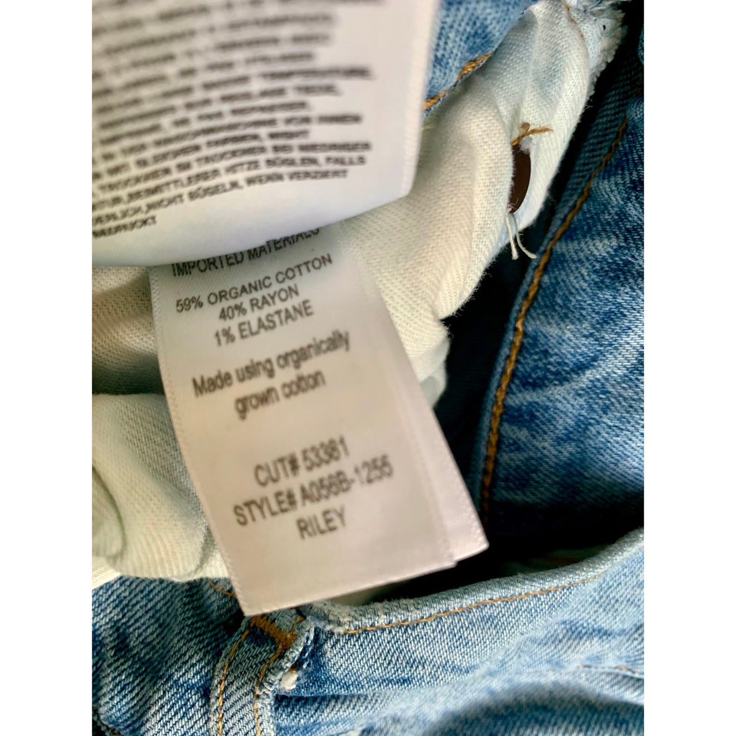 Agolde Riley Straight Crop Jeans in Whiplash Size 30 High Rise Denim Button Fly