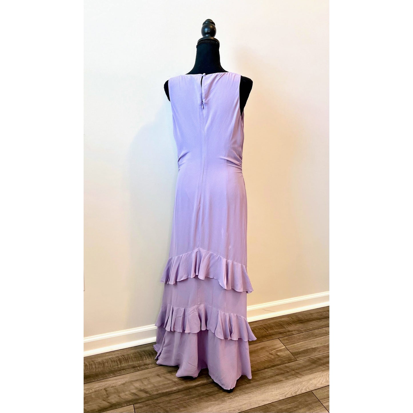Reformation Magnus Maxi Dress in Aura Size 8 Sleeveless Tiered Ruffle Lined
