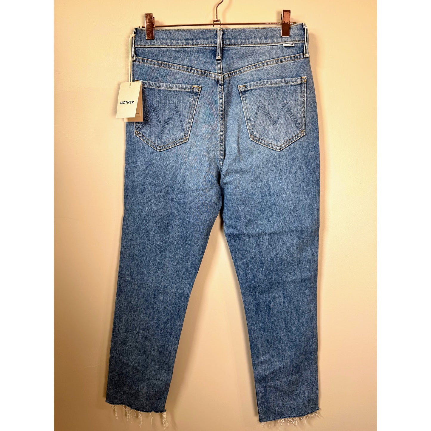 NEW NWT MOTHER Pixie Dazzler Ankle Fray Jeans in Ivy League Size 29