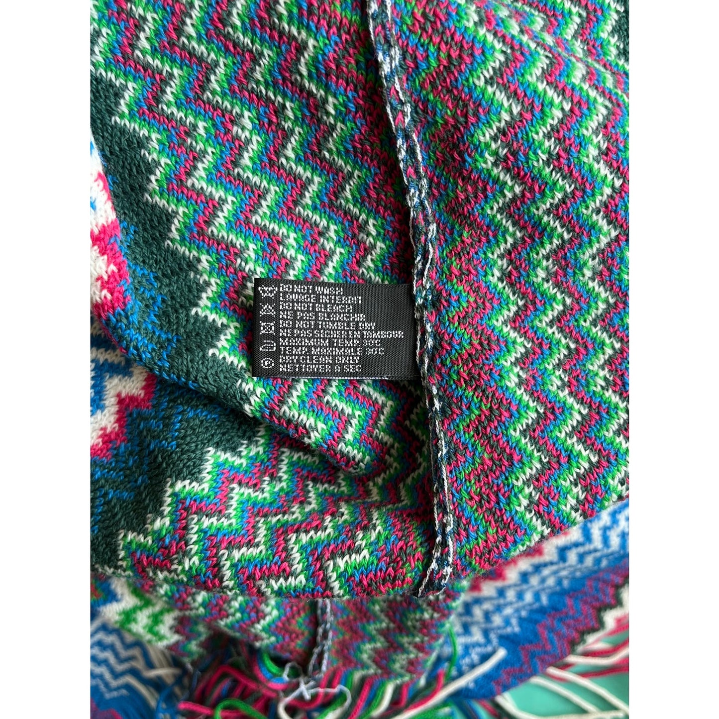 NEW NWT Missoni Scarves Wool Blend Hooded Poncho Multi Green