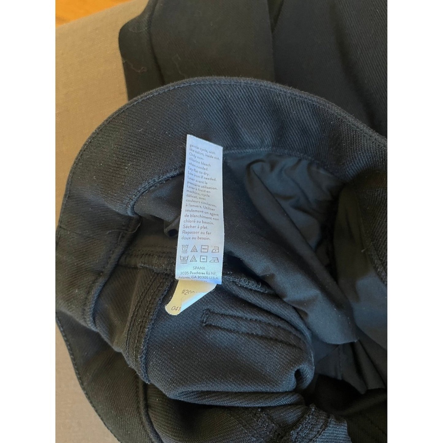 SPANX Black High Waisted Ponte Knit Slim Straight Leg Pants Women's Size S/P