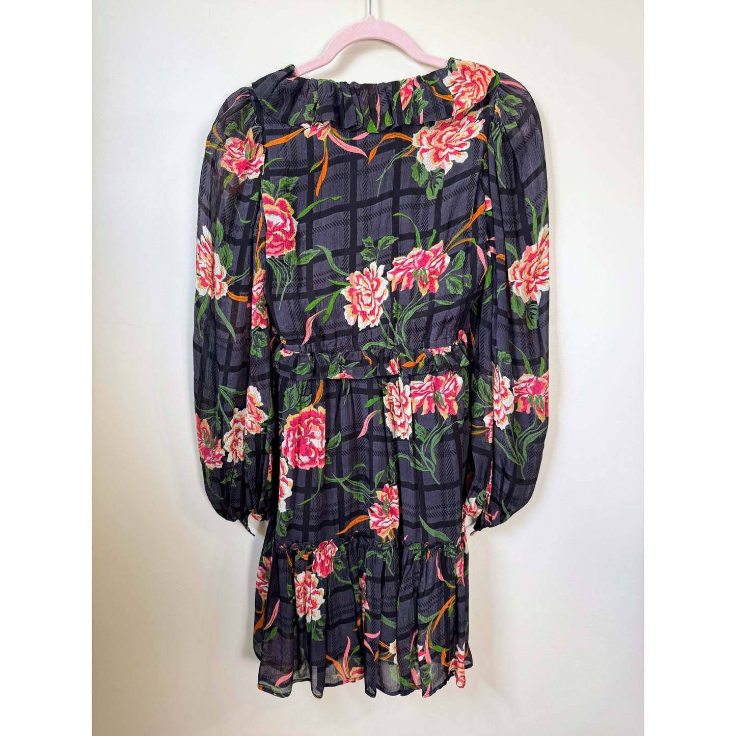 NEW NWT Banjanan Florence Flora Long Sleeve Mini Dress Size XS