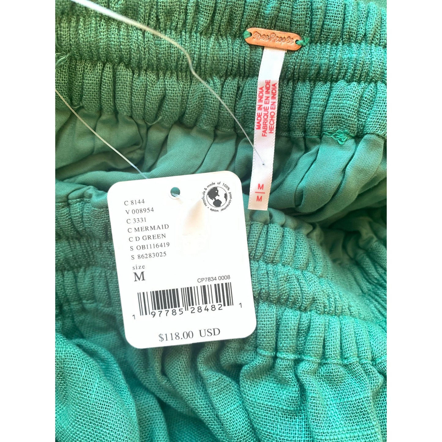 Free People Ibiza Sun Dress Midi in Mermaid Green Medium Long Sleeve Backless