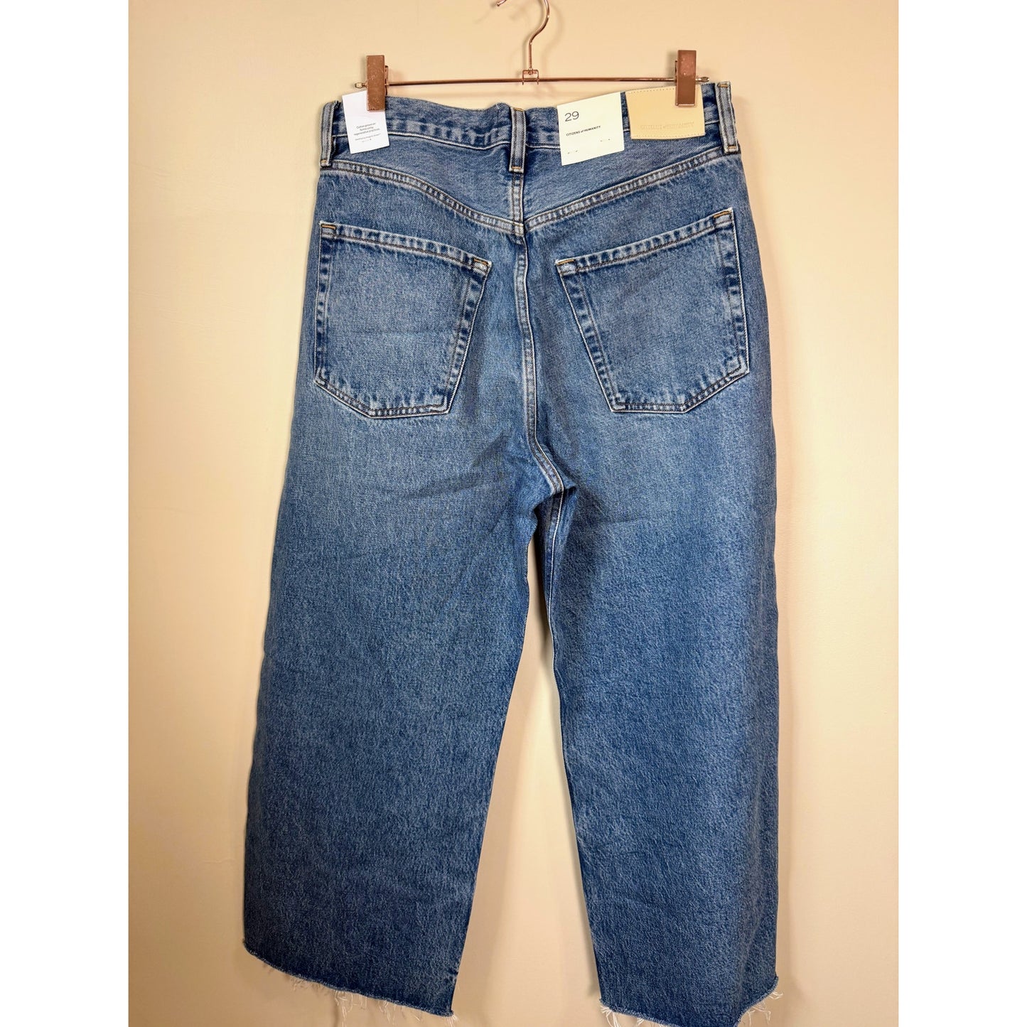 NEW NWT Citizens of Humanity Ayla Raw Hem Crop Jean in Solano Size 29