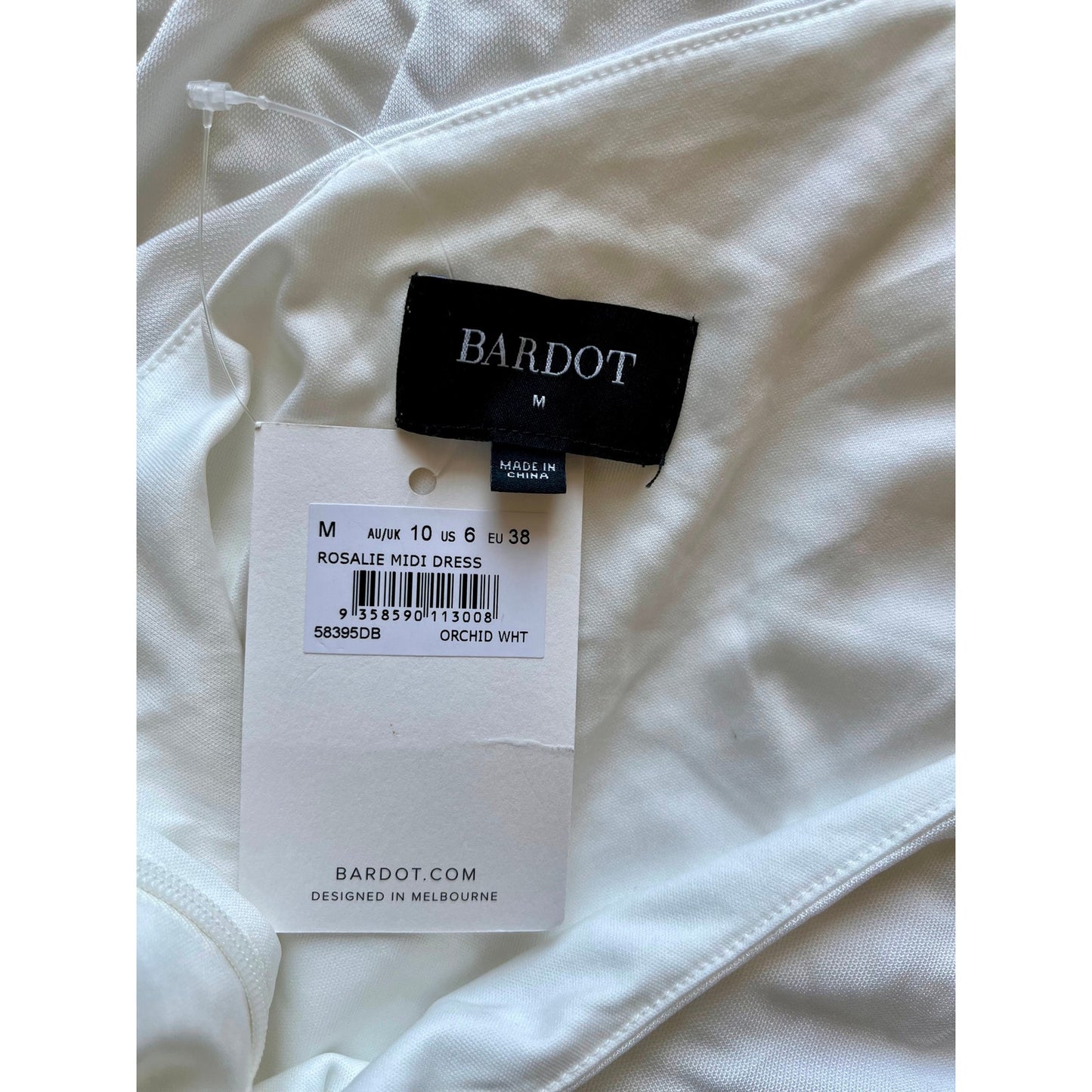 Bardot Rosalie Midi Dress Orchid White Size 6