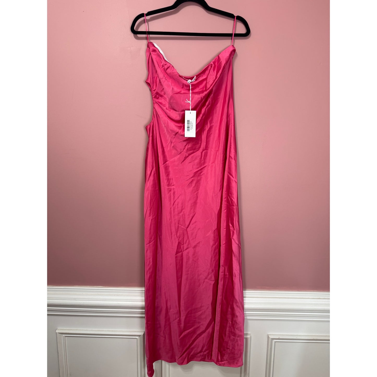 NEW NWT Reformation Naveah Dress in Flambe Pink Size XL