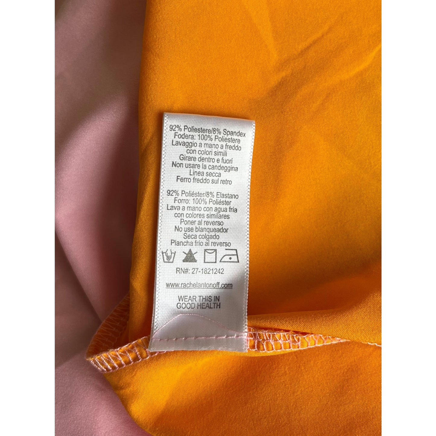 NEW Rachel Antonoff Olivia Mesh Floral Midi Dress Orange/Pink Size 8