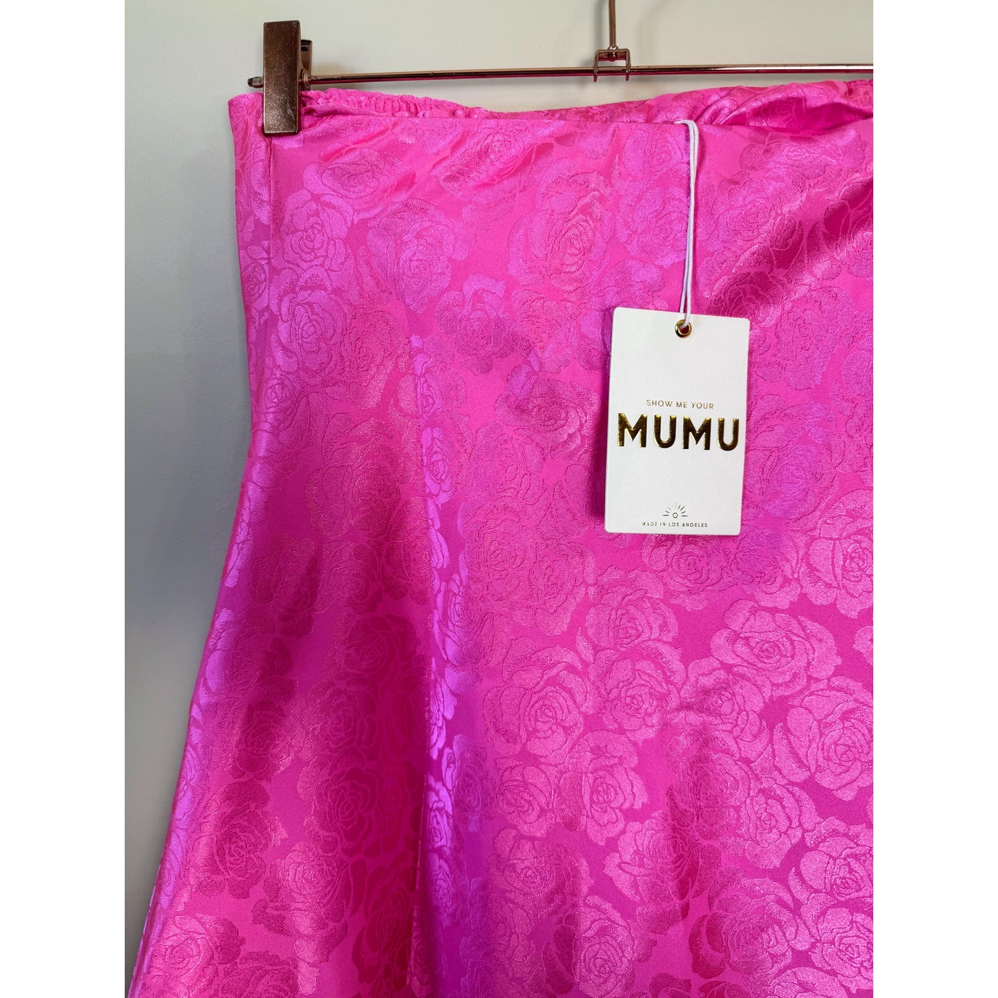 NEW NWT Show Me Your Mumu Taylor Tube Mini Dress Pink Rose Size XS