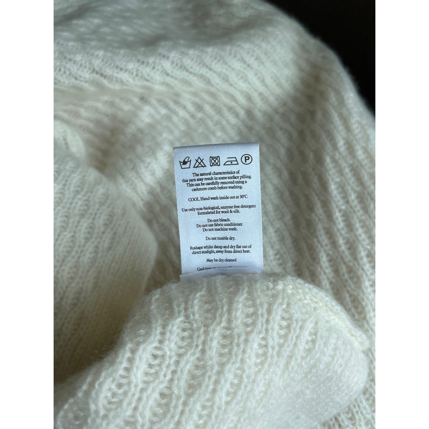 Pure Collection 100% Cashmere Pullover Sweater Cream