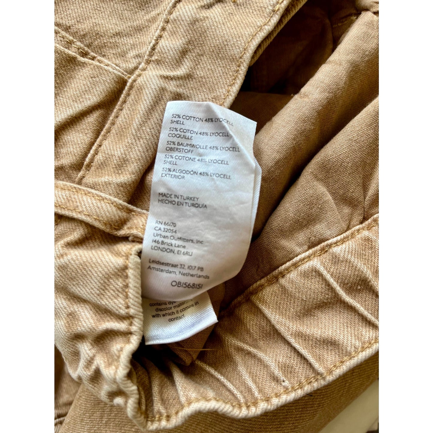 We The Free Free People Marx Slouchy Cargo Jeans Tan Size 26