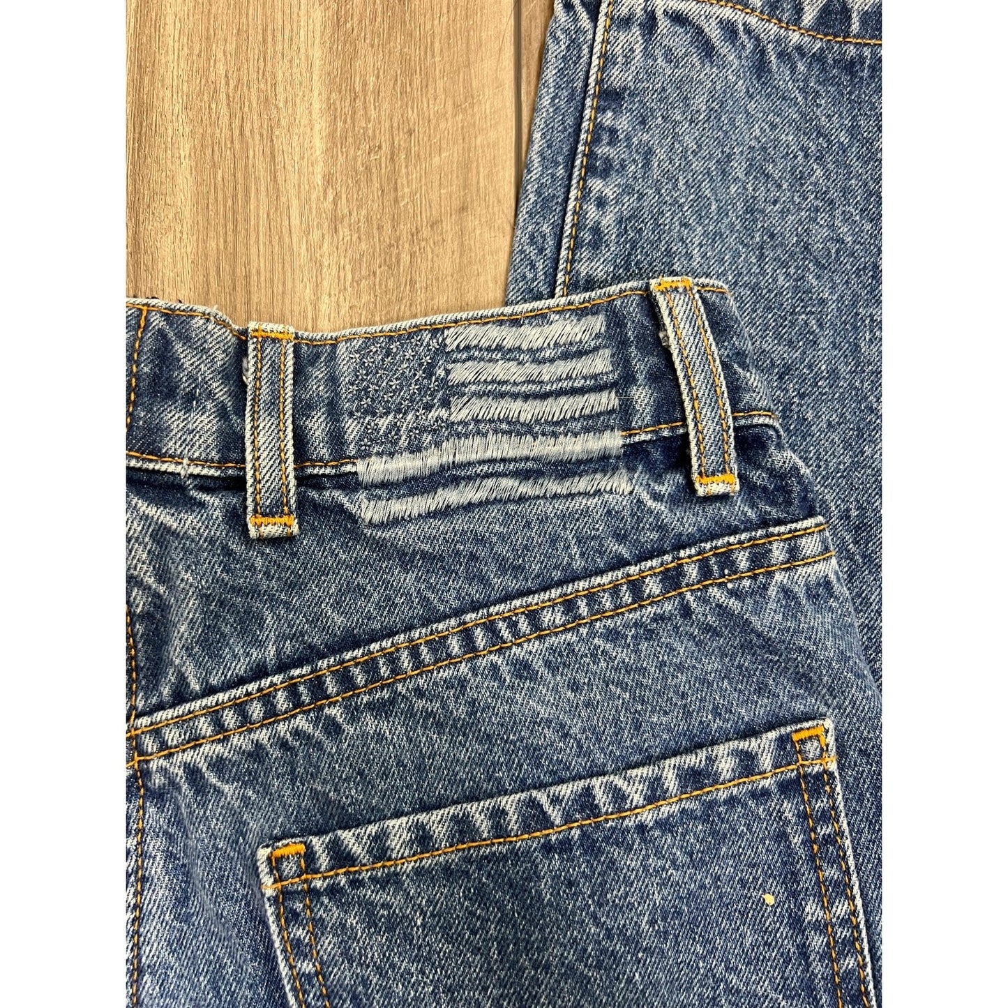 Revice Yin Yang Crop Jeans in Blue Tokyo Wash Size 28 Two Toned Denim Cotton