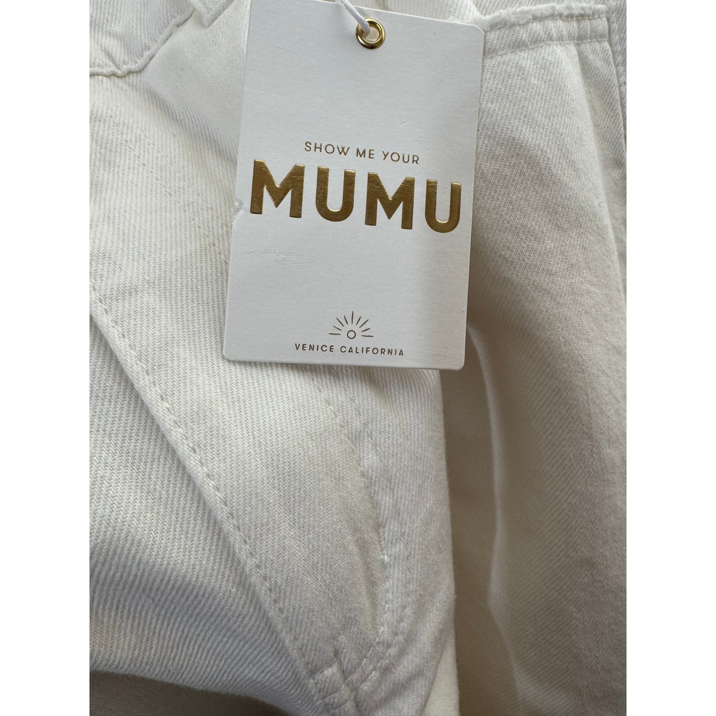 Show Me Your Mumu 90's Straight Jeans in Sea Salt White Size 29