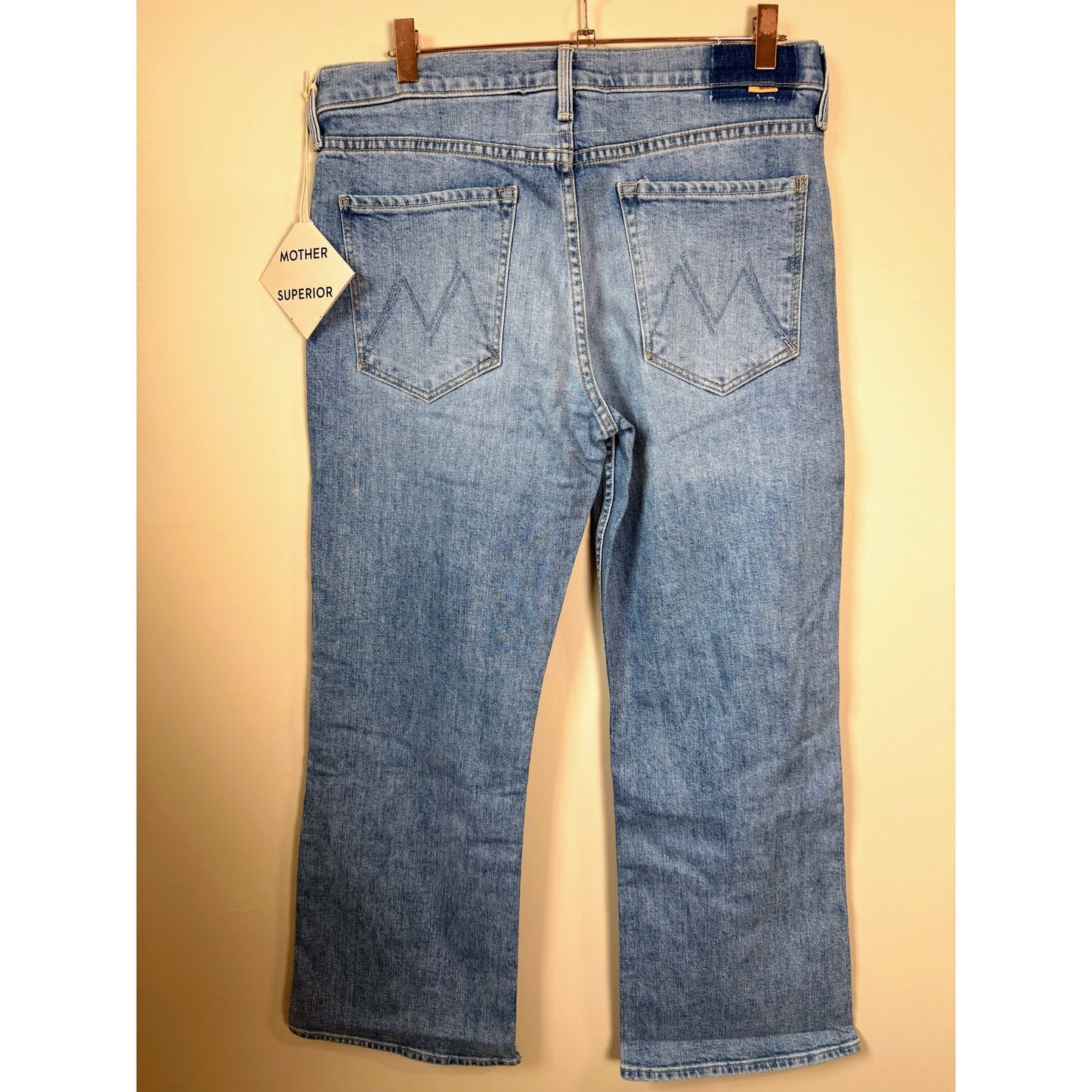 NEW NWT MOTHER Bookie Flood Jeans in Puzzled Size 30