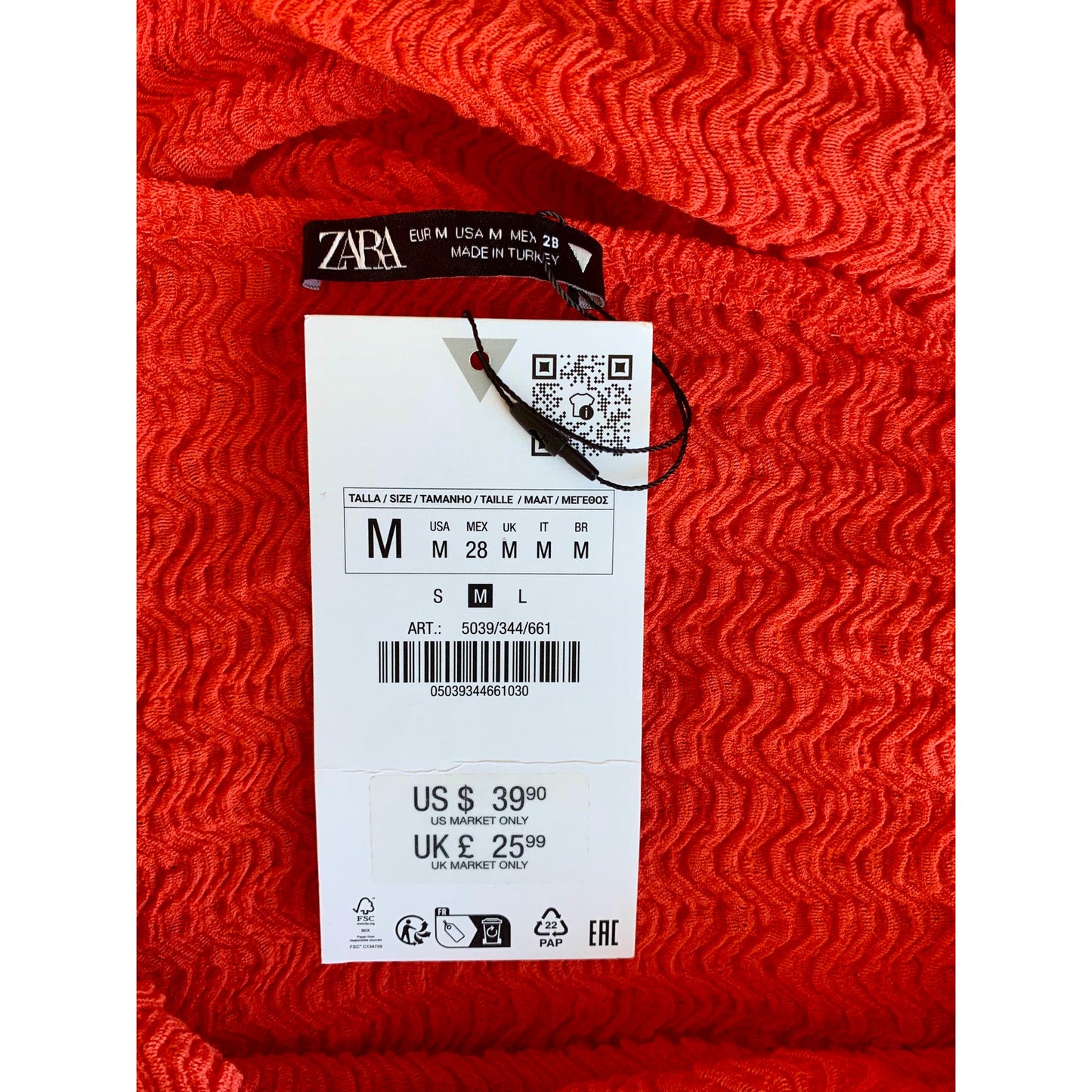 Zara Mini Dress in Red Orange Medium Textured Asymmetrical Party Cocktail Sexy