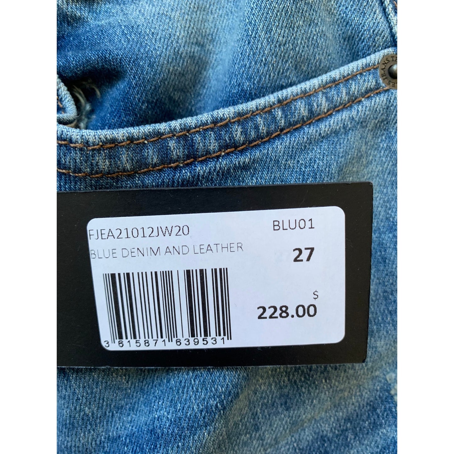 The Kooples Jeans in Blue Denim Size 27 Button Fly Skinny Leg Whiskered Pockets