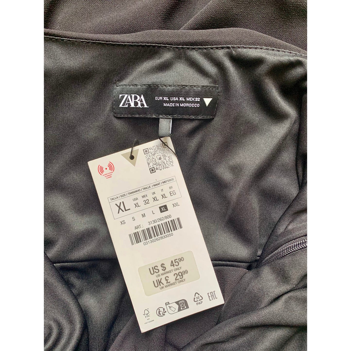 Zara Mini Dress in Black Size XL Sleeveless Side Zip Lined Party Cocktail Gothic