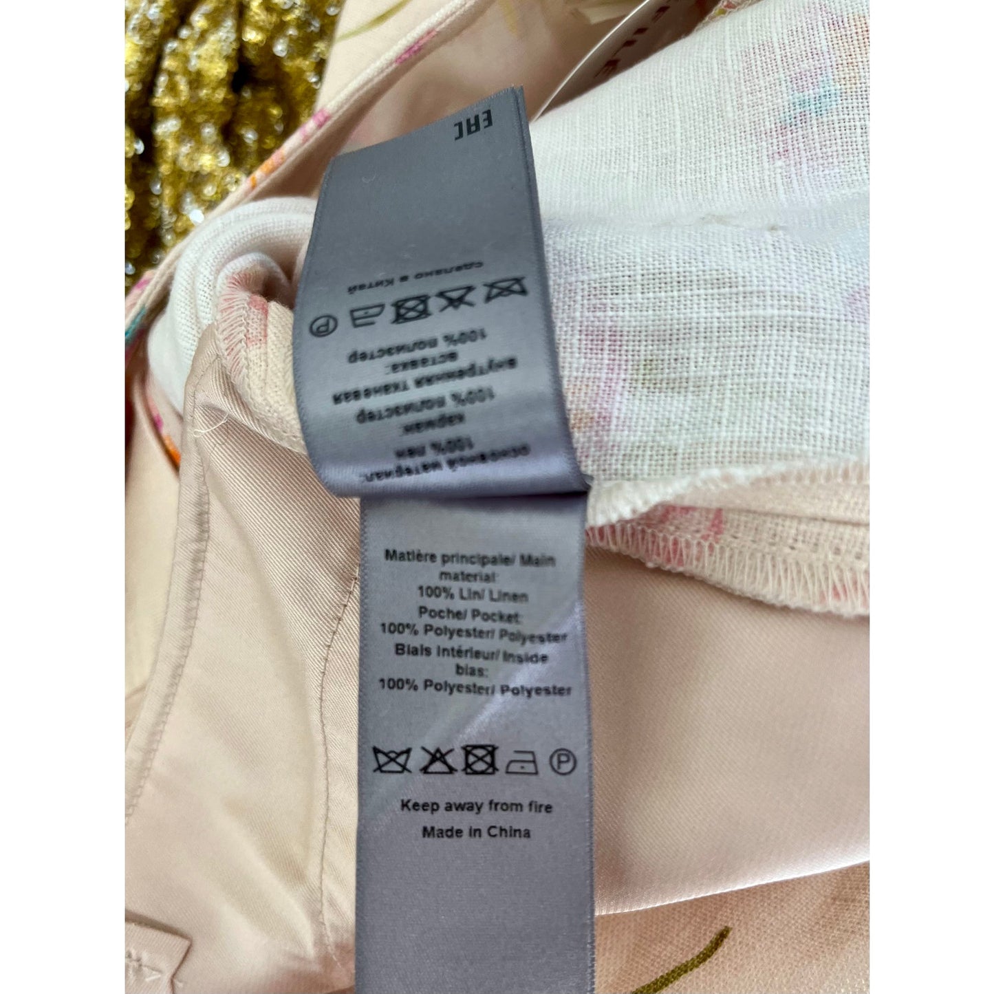 NEW NWT Zadig & Voltaire Pistol Split Floral Linen Pants Size 36/US Size 6