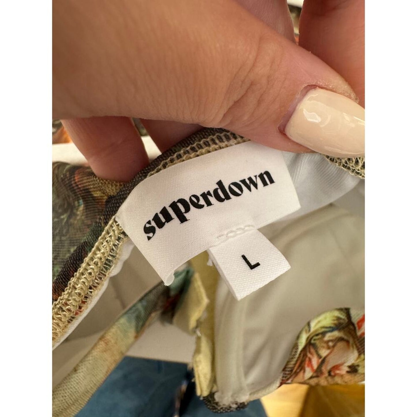 Superdown Ziva Bustier Top in Tan Multi Size Large