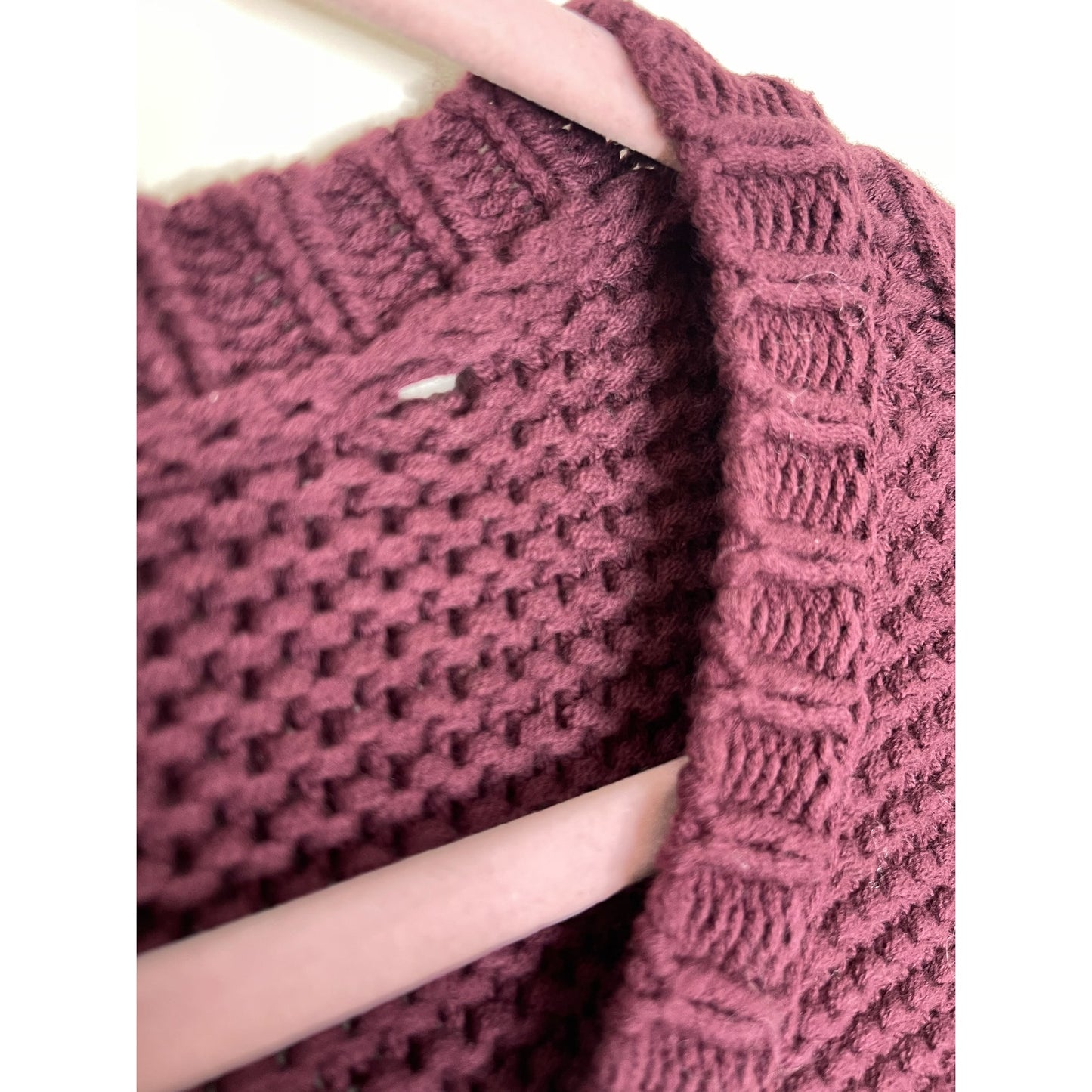 Bardot Bell Knit Dress in Burgundy Size XS