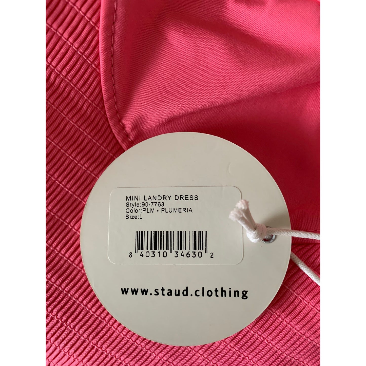 Staud Mini Landry Dress in Plumeria Large Midi Babydoll Spaghetti Strap Lined