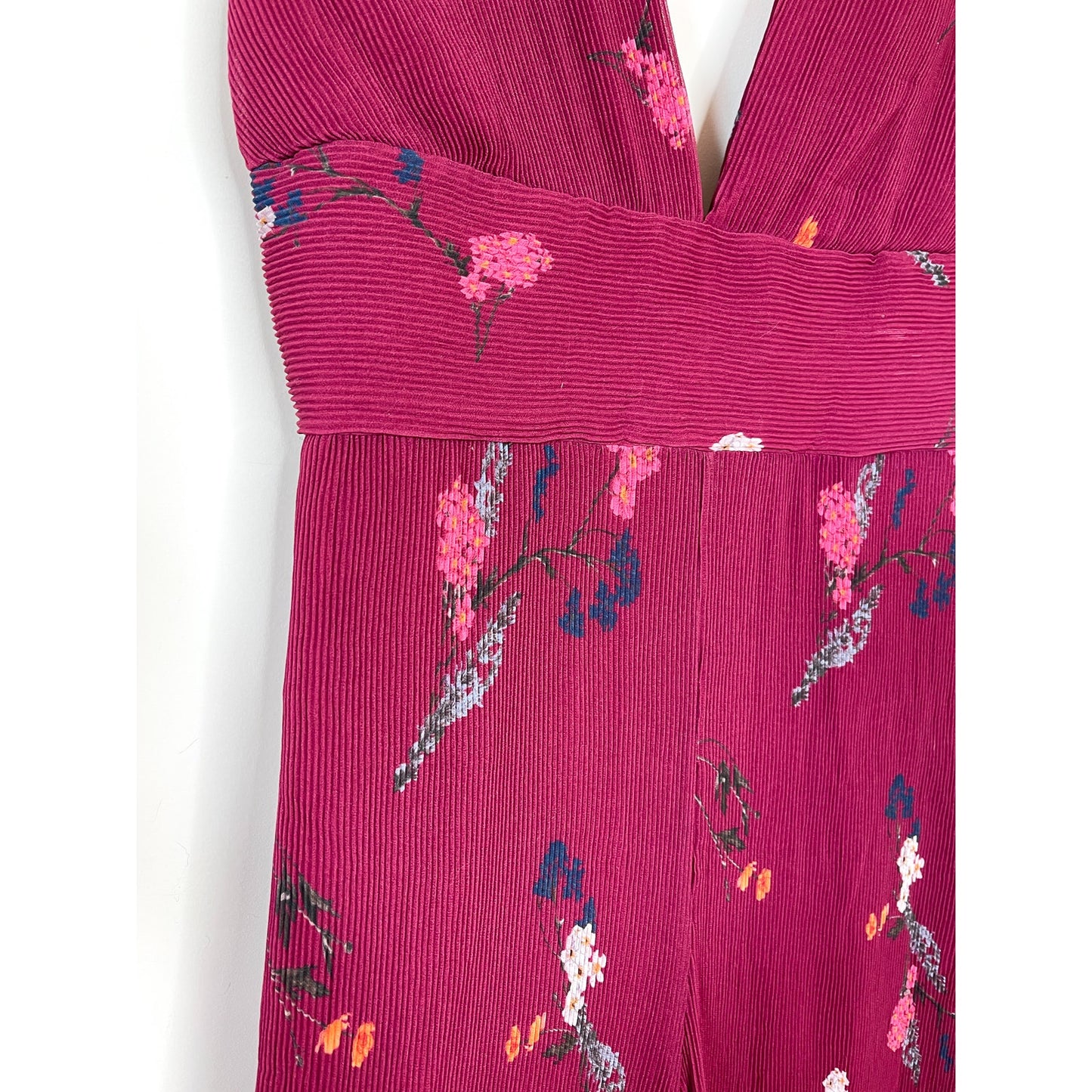 Keepsake Night Fall Pleated Wide-leg Jumpsuit Size Large