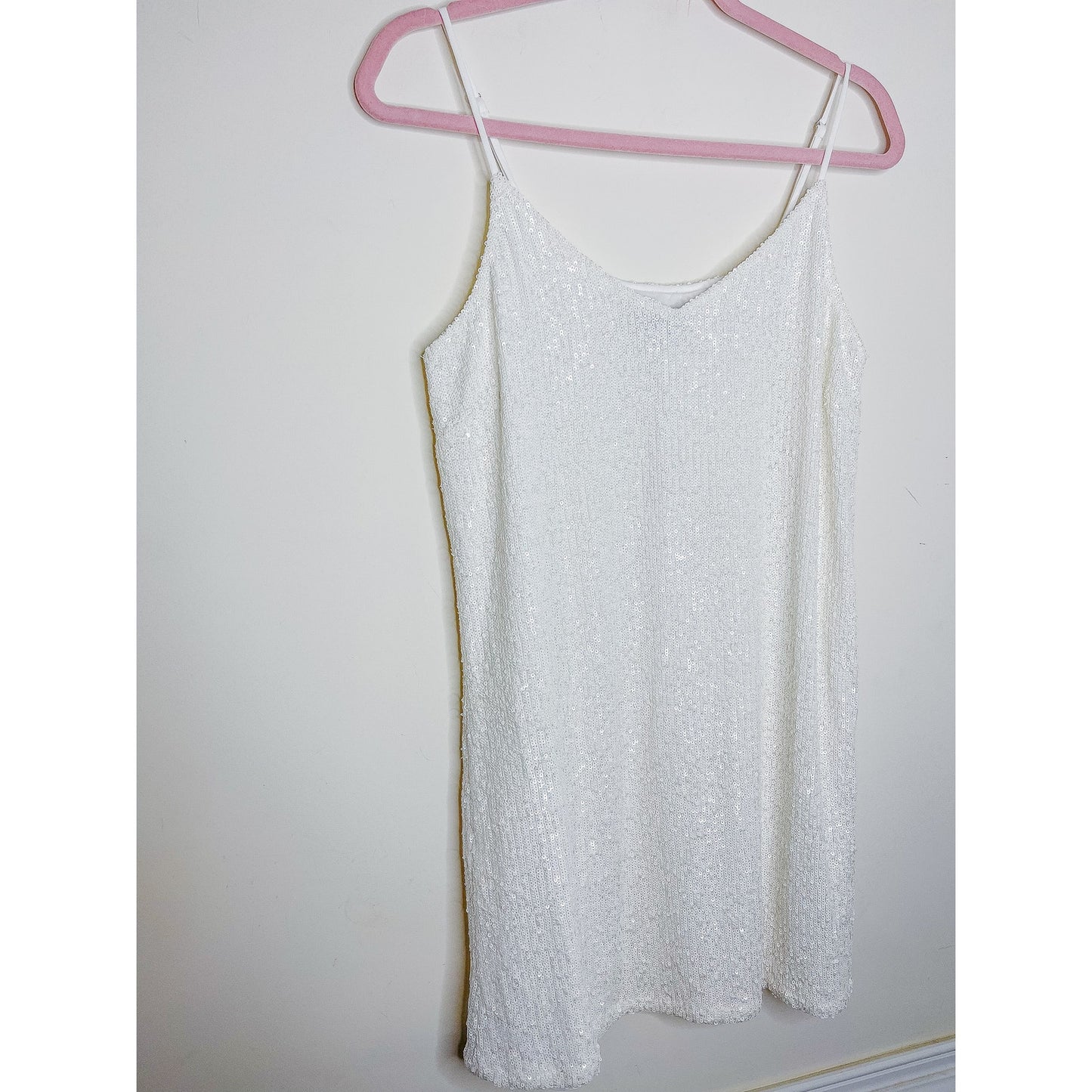 Generation Love Astrid White Sequin Mini Dress Size Medium