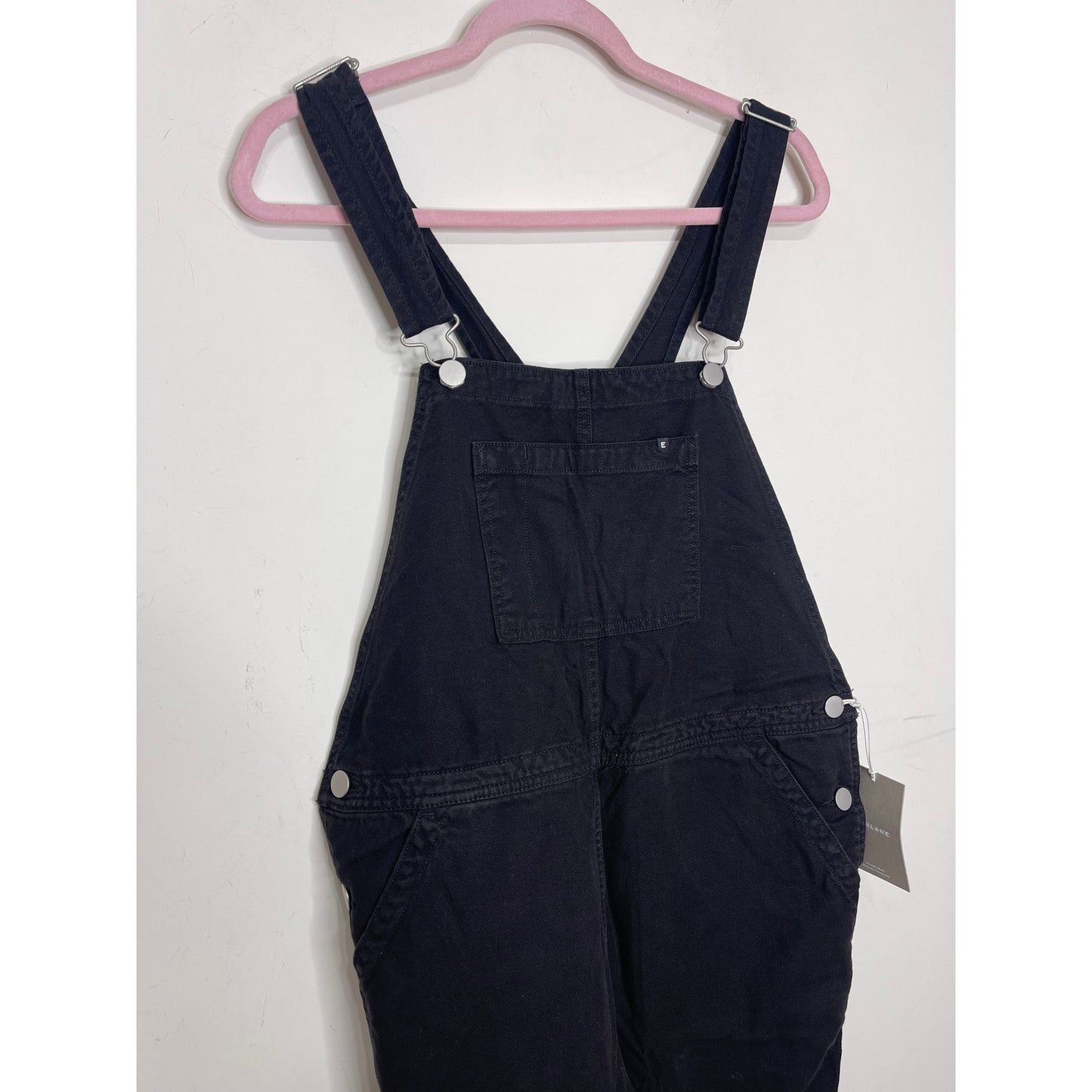 Everlane The Cotton Canvas Overalls in Black Size 2 Straight Leg Casual Pockets