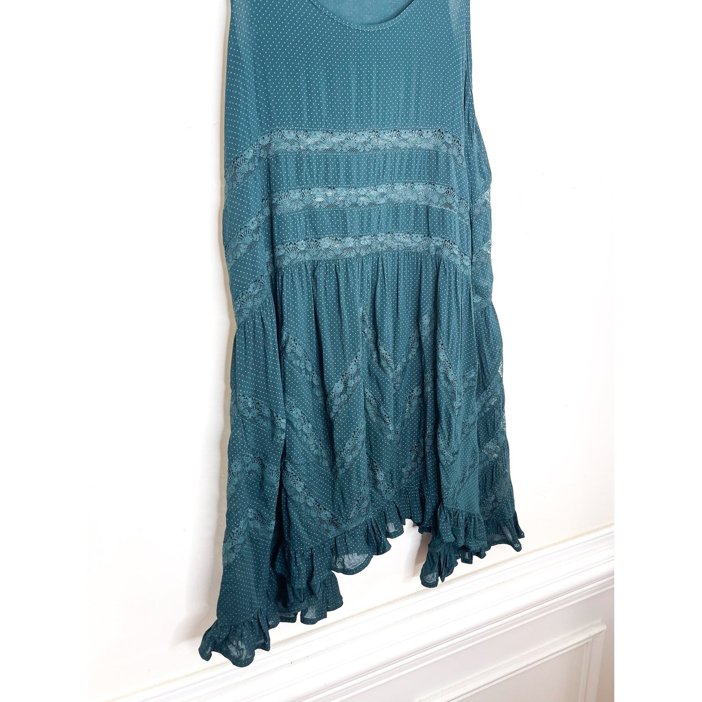 Free People Slip Voila Trapeze Dress in Vine Green Size XS