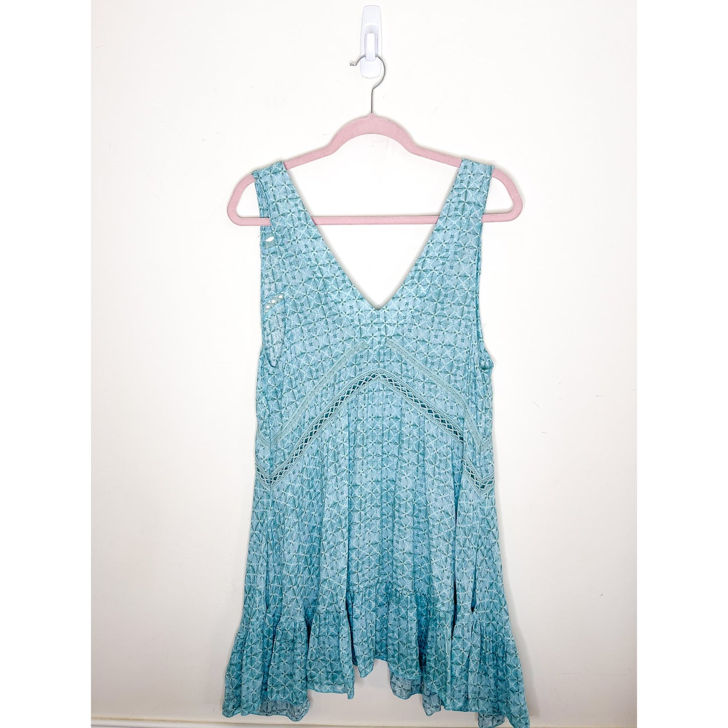 Free People Light Blue Let it Happen Mini Slip Dress Size XS
