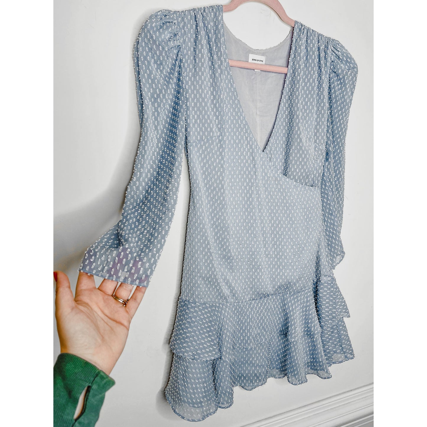 Song of Style Jace Sky Blue Mini Dress Size Small