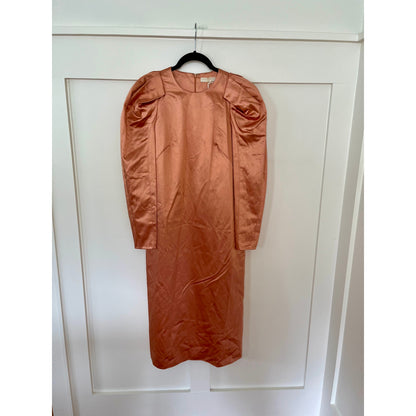 NEW NWT Ulla Johnson Silvana Long Sleeve Midi Dress Copper Size 2