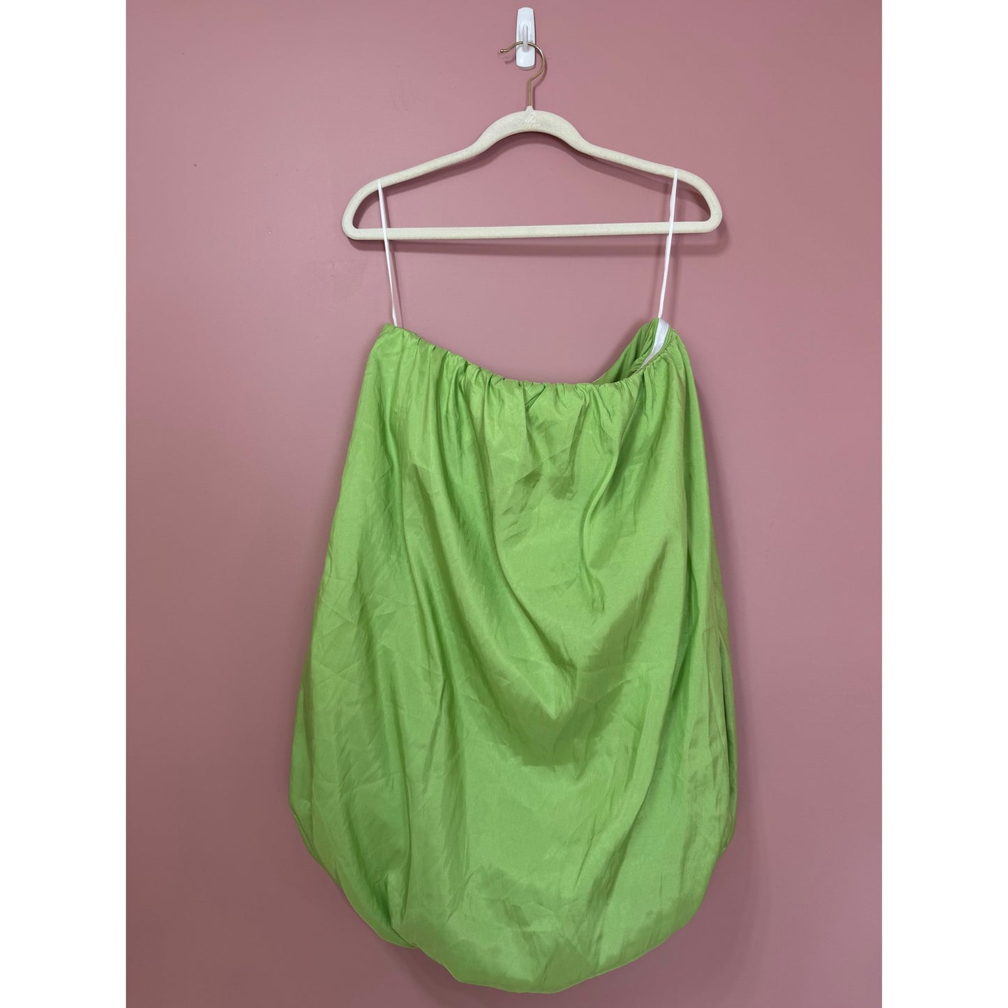 NEW Show Me Your Mumu Beverly Strapless Bubble Mini Dress in Green Size Large