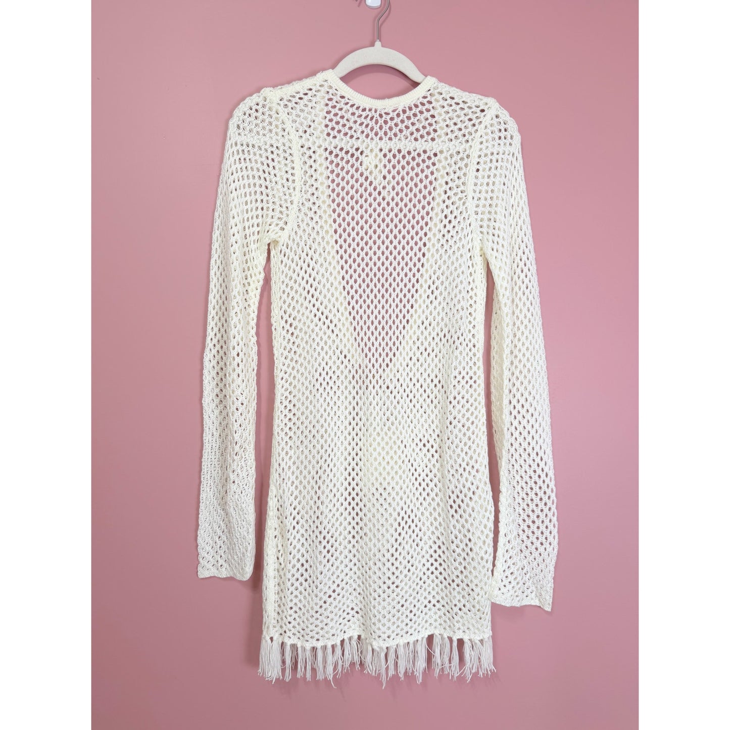 Show Me Your Mumu Castaway Tunic in White Crochet Size Small
