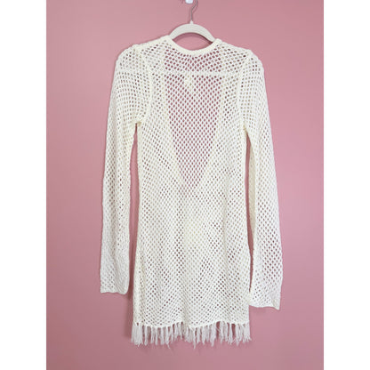 Show Me Your Mumu Castaway Tunic in White Crochet Size Small