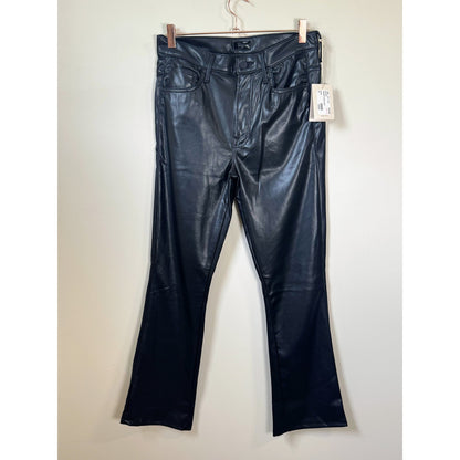 NEW NWT MOTHER The Insider Flood Faux Leather Bootcut Pants Size 29