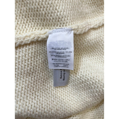 J Crew Cream Textured Knit Shawl Collar Cardigan Sweater XS