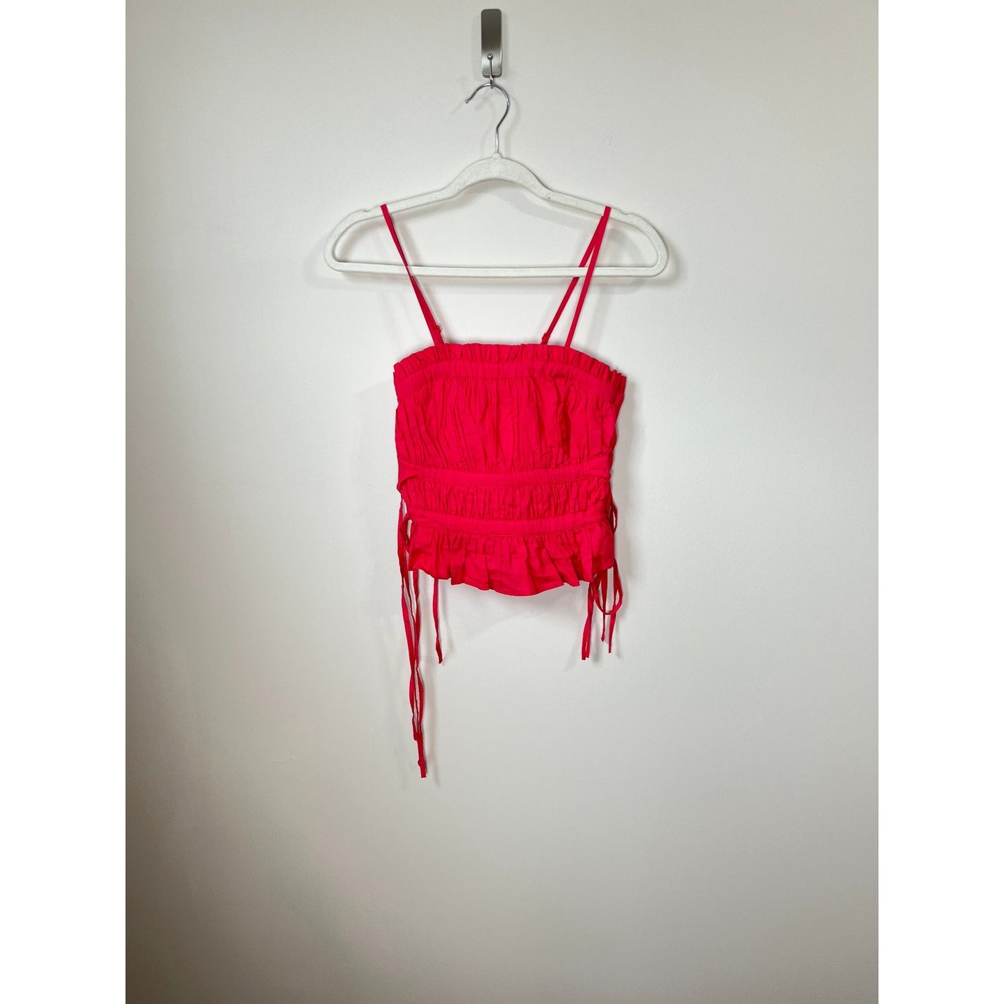 NEW NWT Free People Gabby Tube Crop Tap Pink Punch Size XS