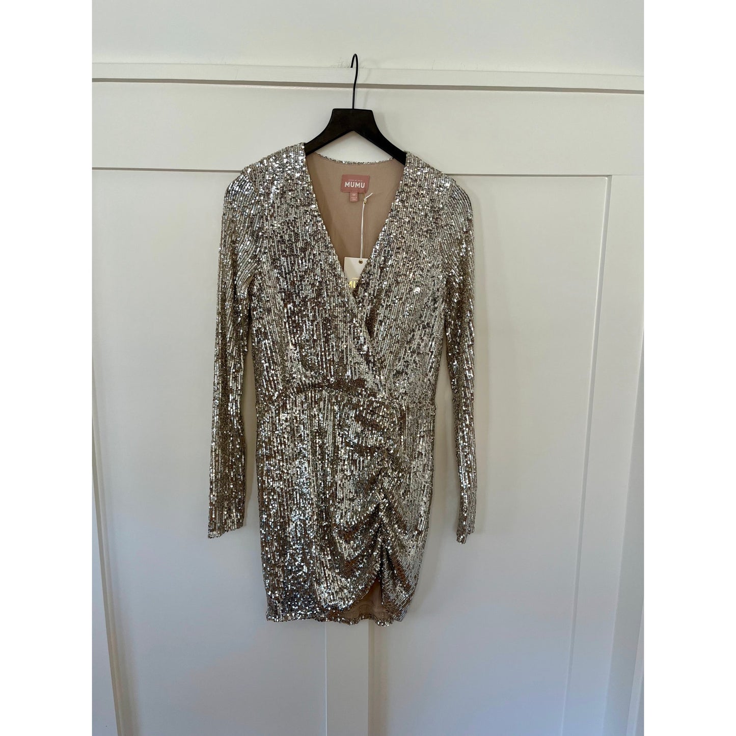 Show Me Your Mumu Party Hop Dress Silver Size Medium