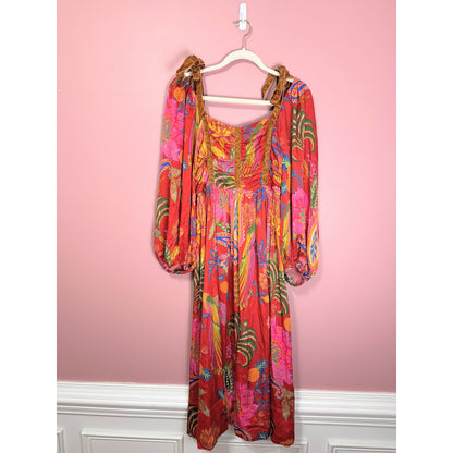 Farm Rio Mystic Bush Midi Dress Size Large