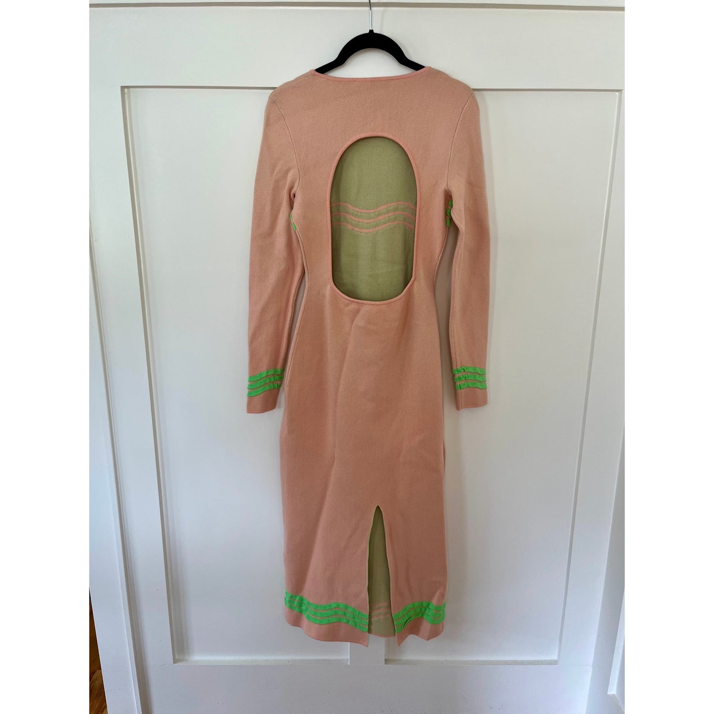 NEW The Wolf Gang Venaya Knit Midi Dress in Pink Size Medium