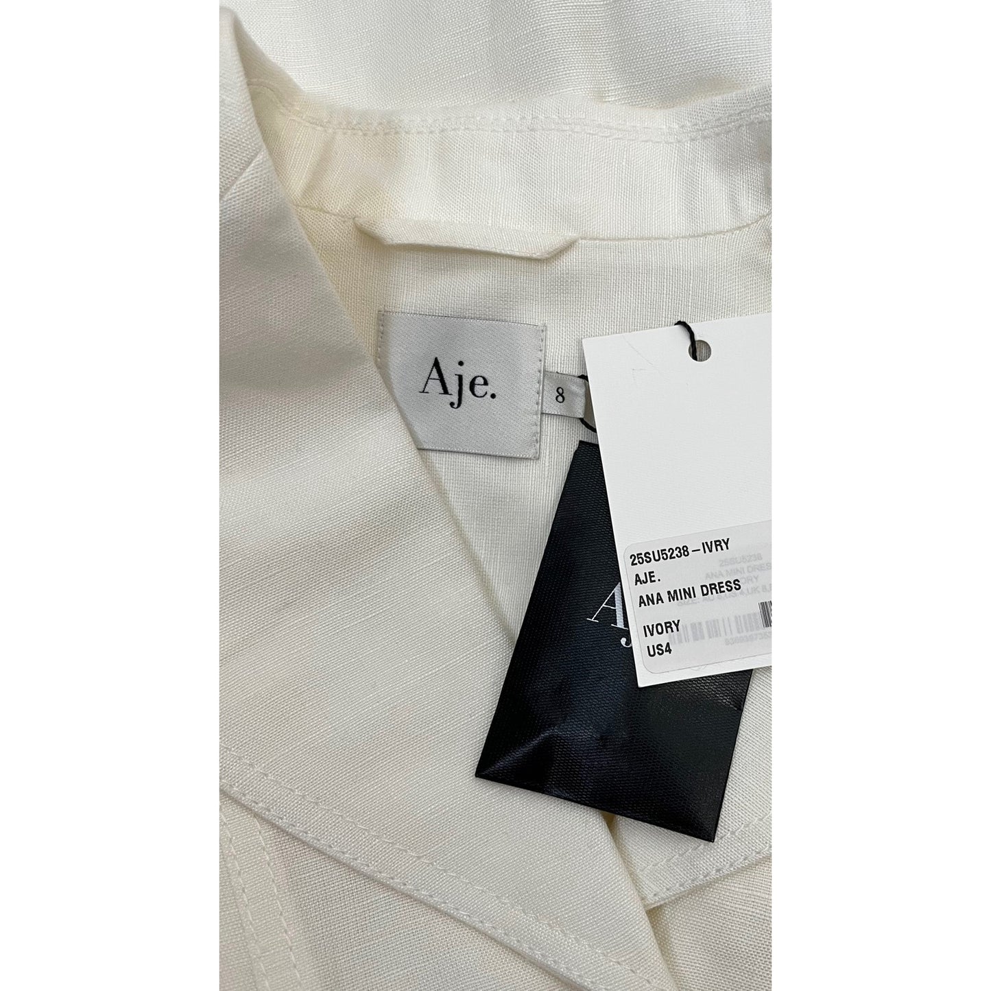 NEW NWT Aje. Ana Mini Dress Ivory US Size 4