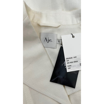 NEW NWT Aje. Ana Mini Dress Ivory US Size 4
