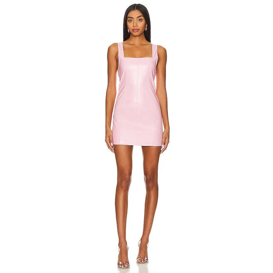 NEW NWT Show Me Your Mumu Woods Mini Dress Pink Faux Leather Size XS