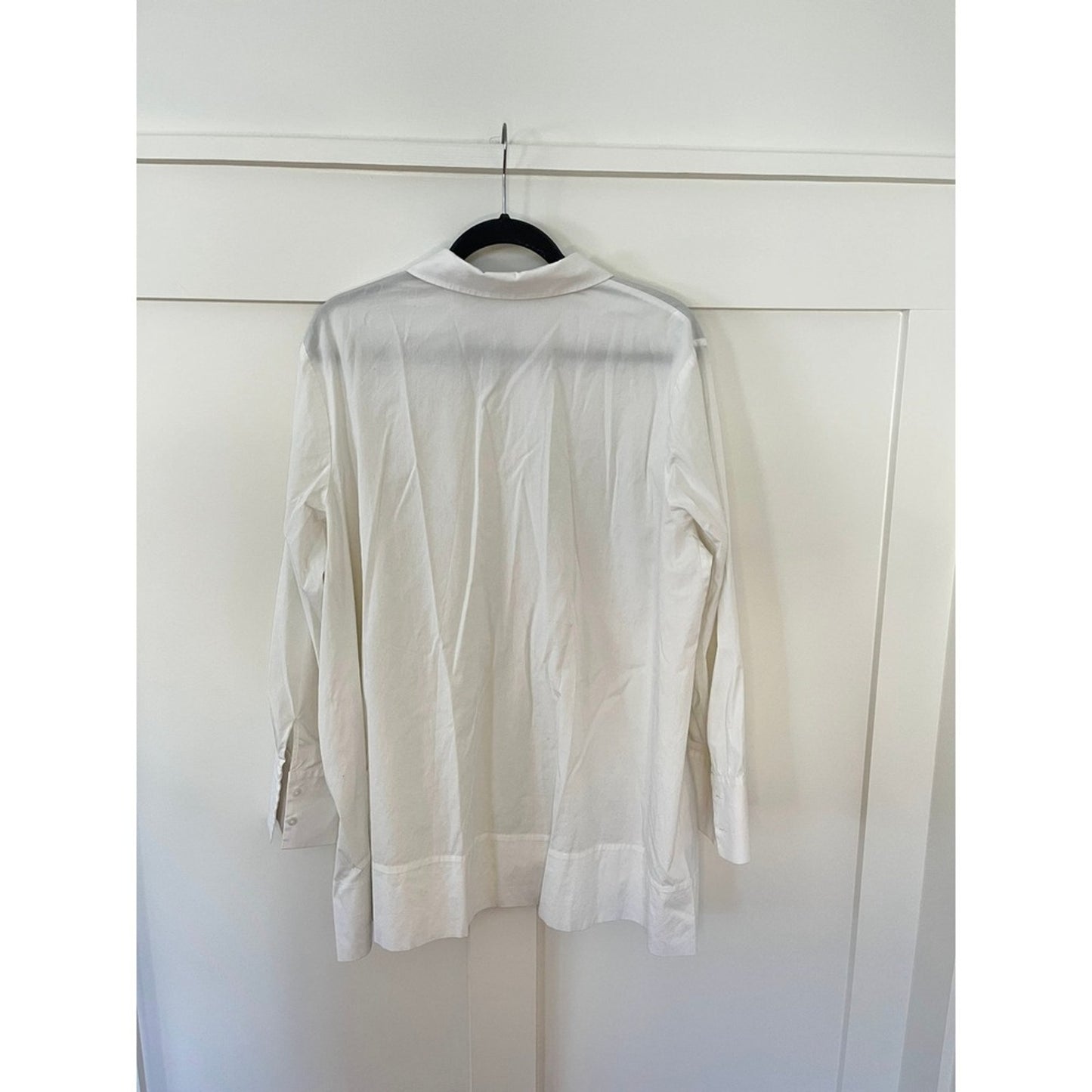MM La Fleur New York White Button Up Shirt Classic Collar Long Sleeve Top Size 2