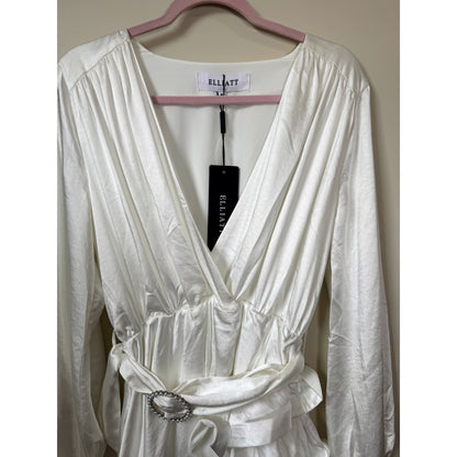 NEW NWT Elliatt Clementine Mini Dress White Long Sleeve Size Medium