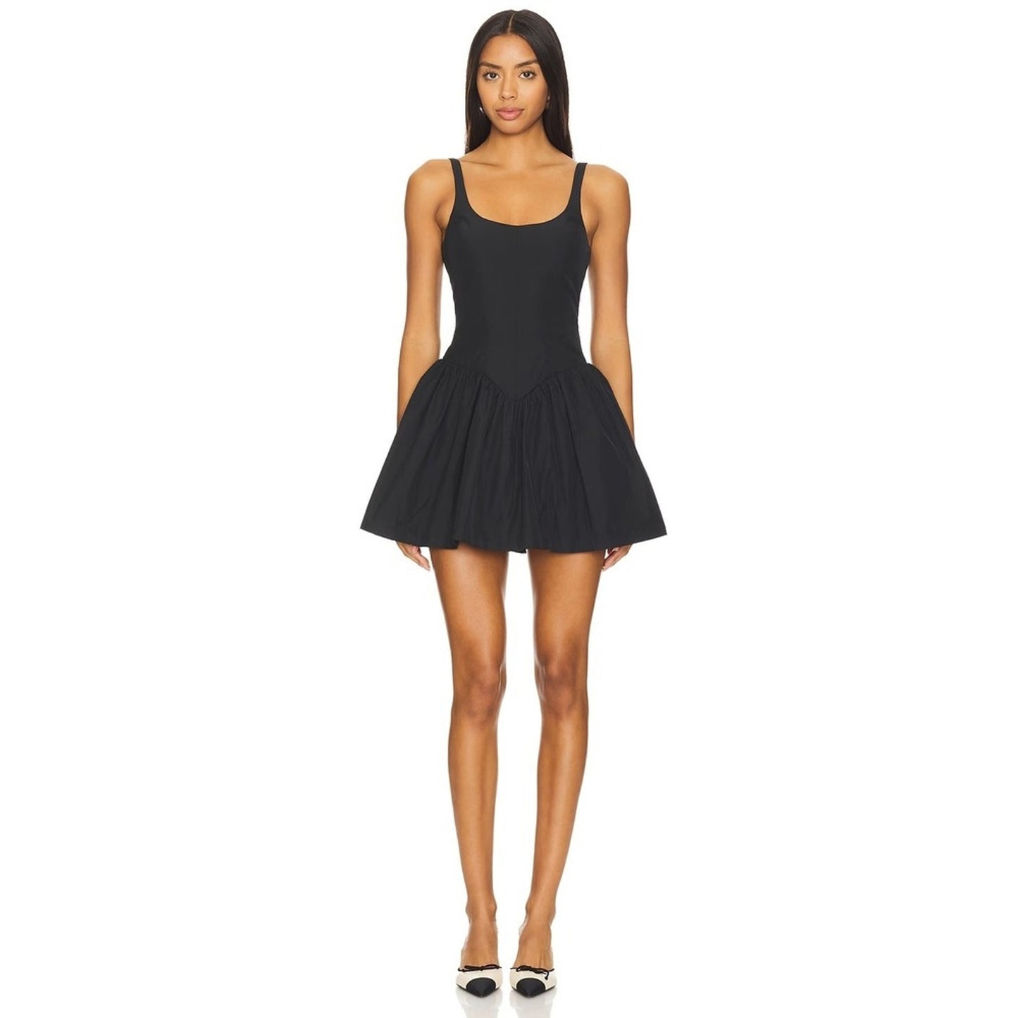 Amanda Uprichard Black Bubble Hem Mini Dress Sleeveless Cocktail XS