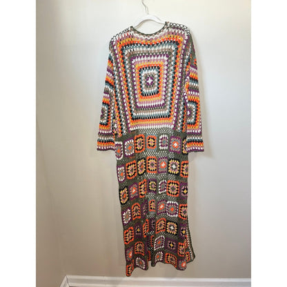 Jaded Gypsy Desert Sunset Duster Crochet Maxi Kimono One Size O/S
