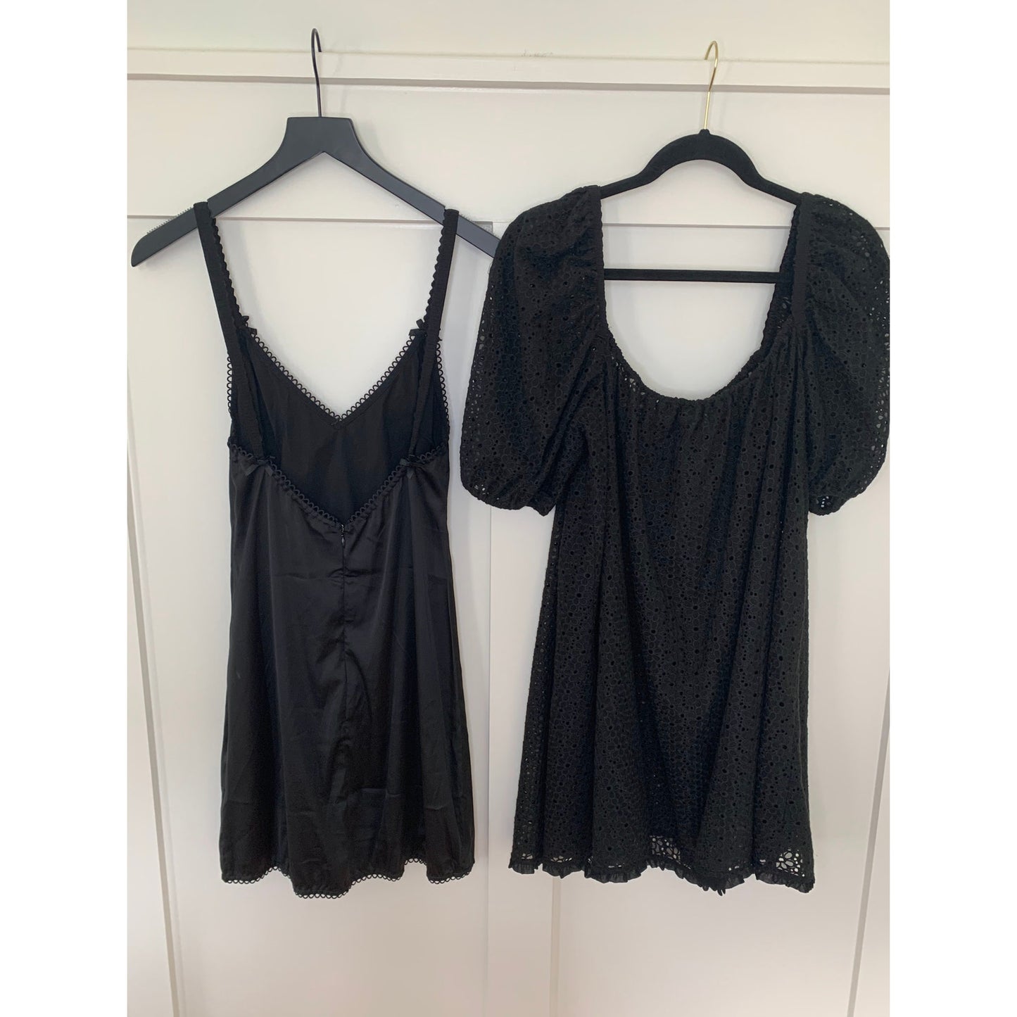 For Love & Lemons Mini Dress With Slip in Black Medium Floral Short Sleeve