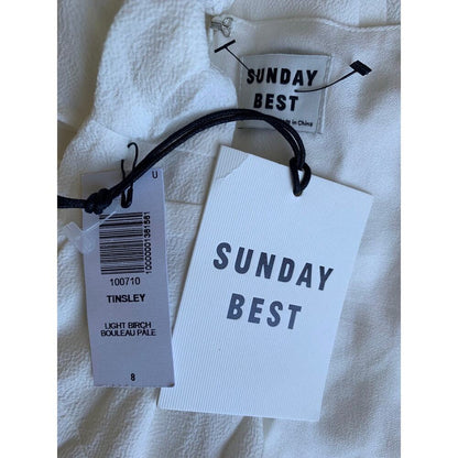 Sunday Best Tinsley Mini Dress in Light Birch Size 8 Short Sleeve‎ Lined Party